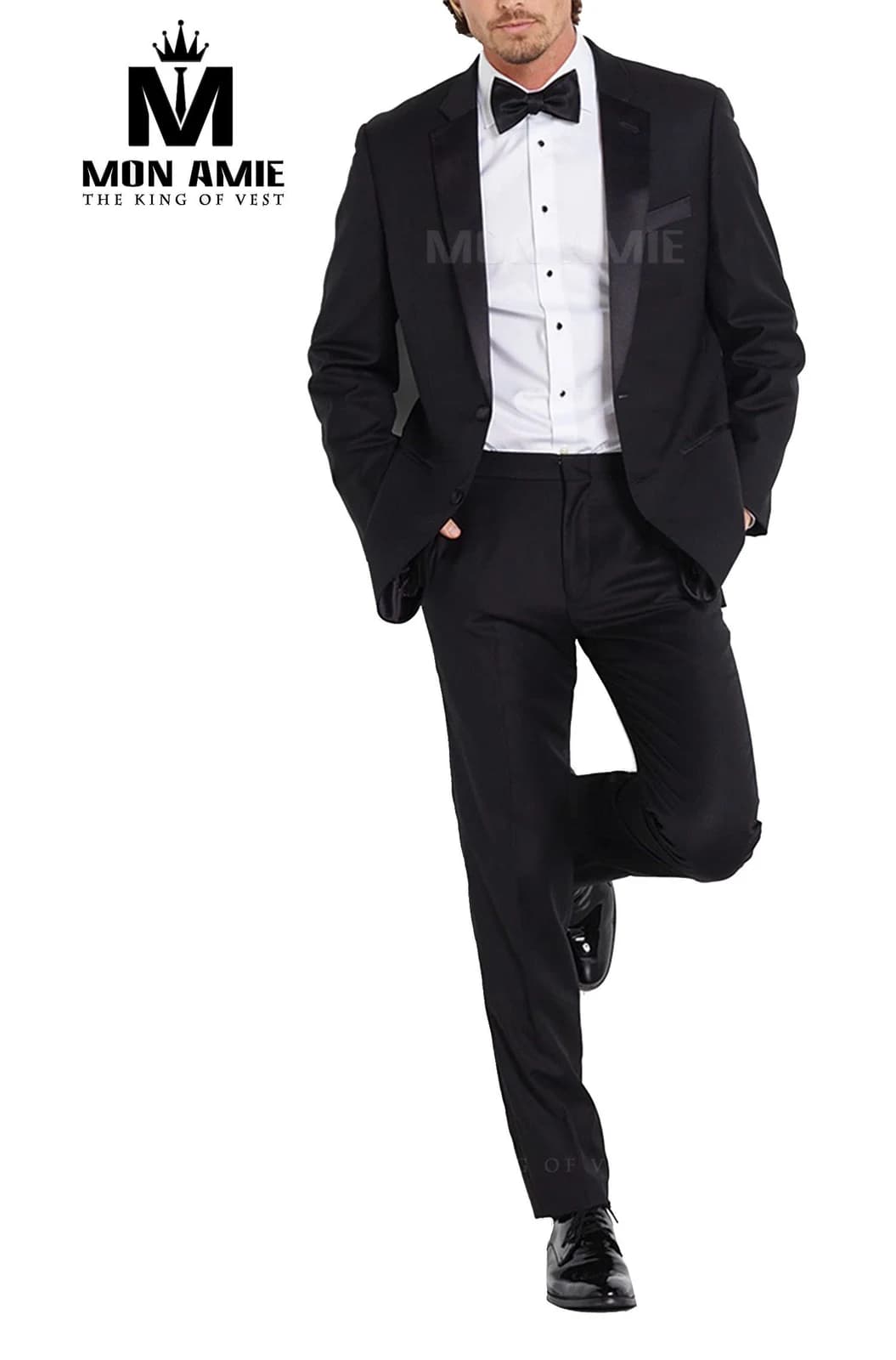 Tuxedo Đen Một Nút Cổ Điển