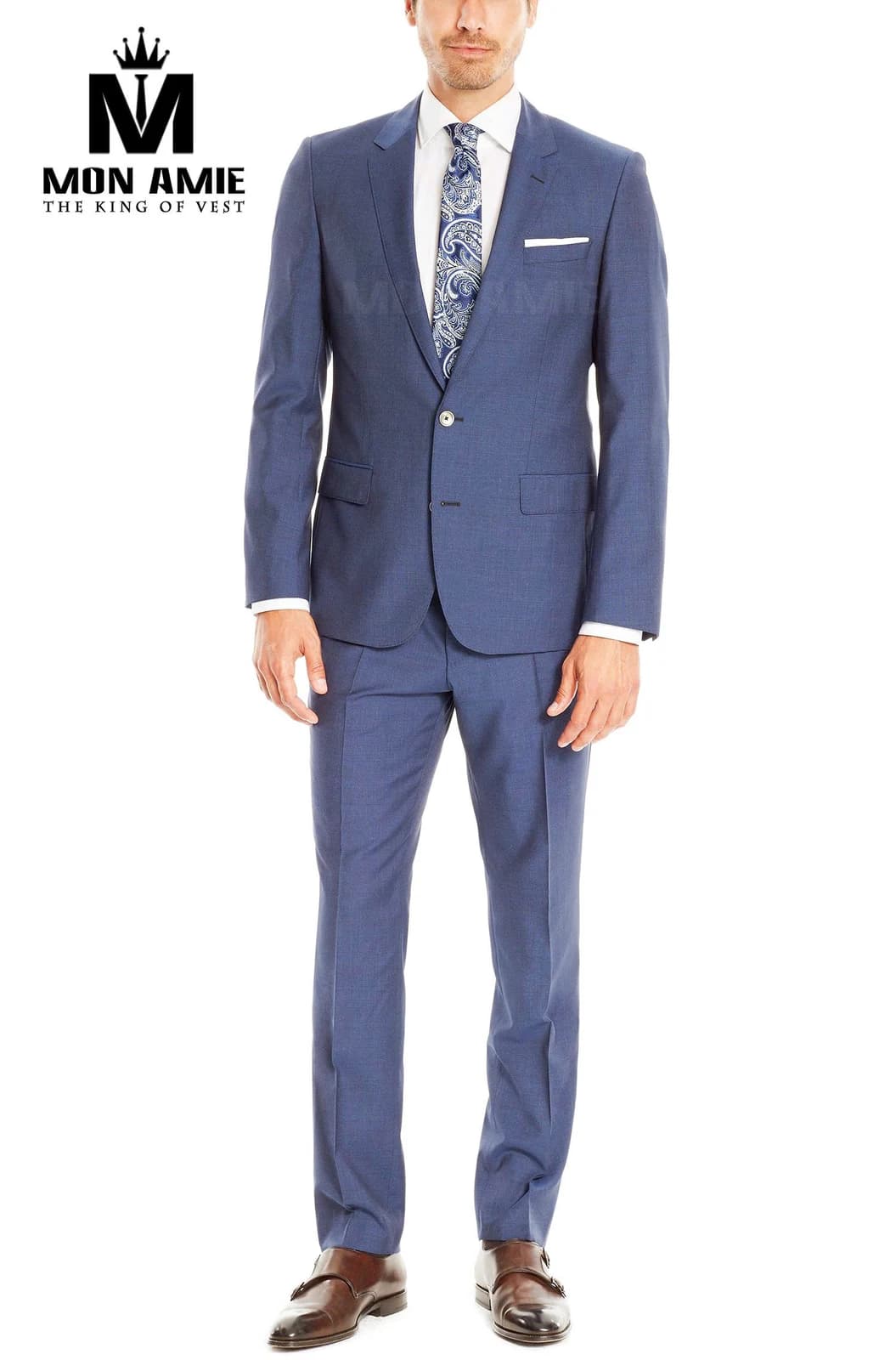 Suit Xanh Thép Phom Thanh