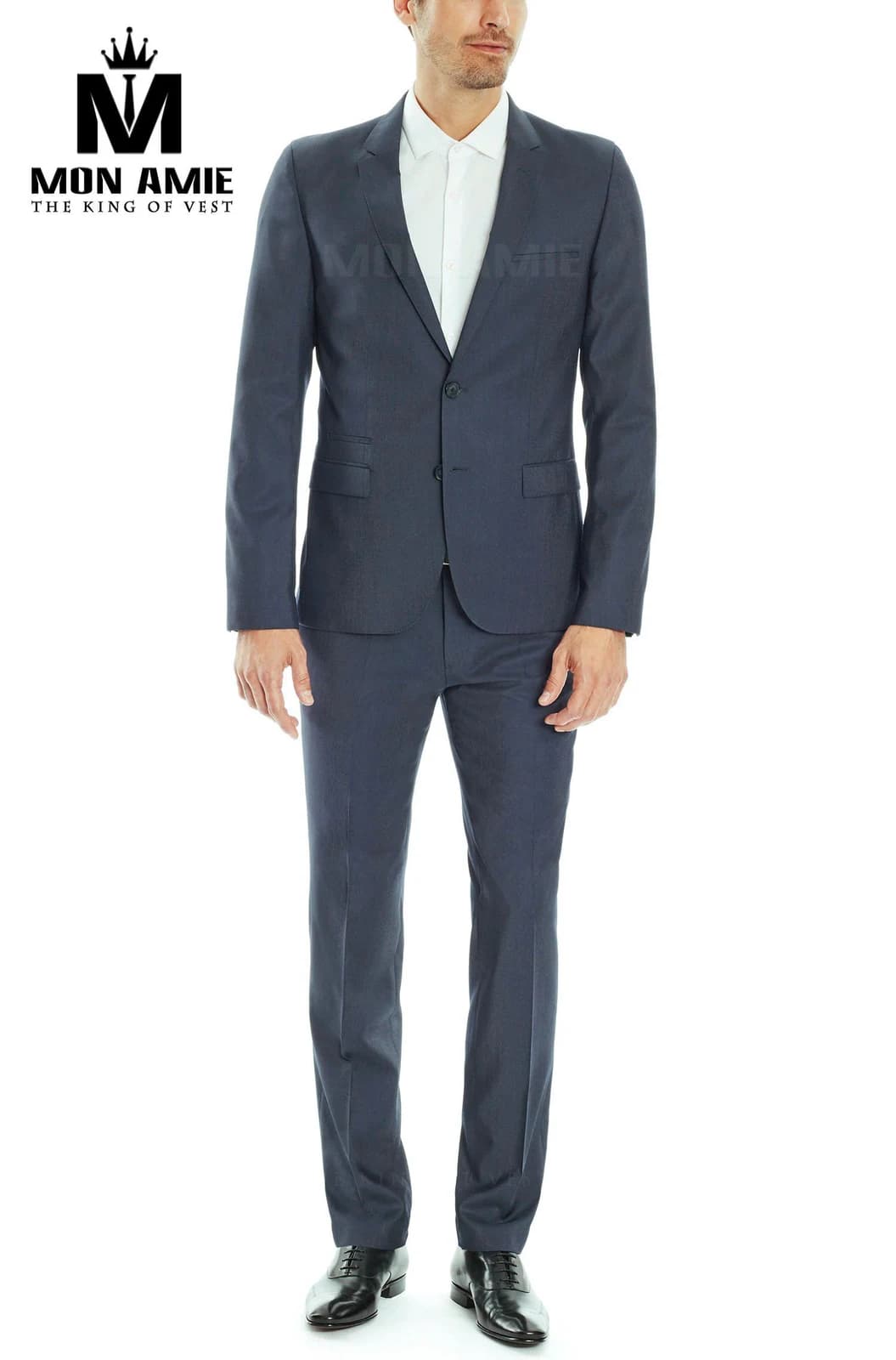 Suit Xám Khói Ánh Xanh