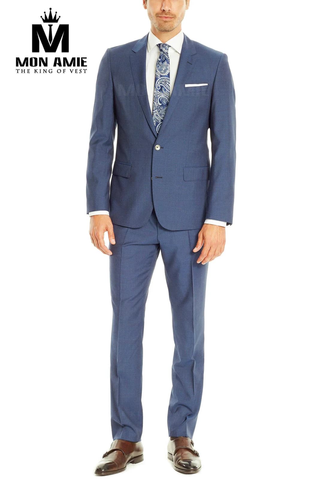 Suit Xanh Dương Vân Nhuyễn