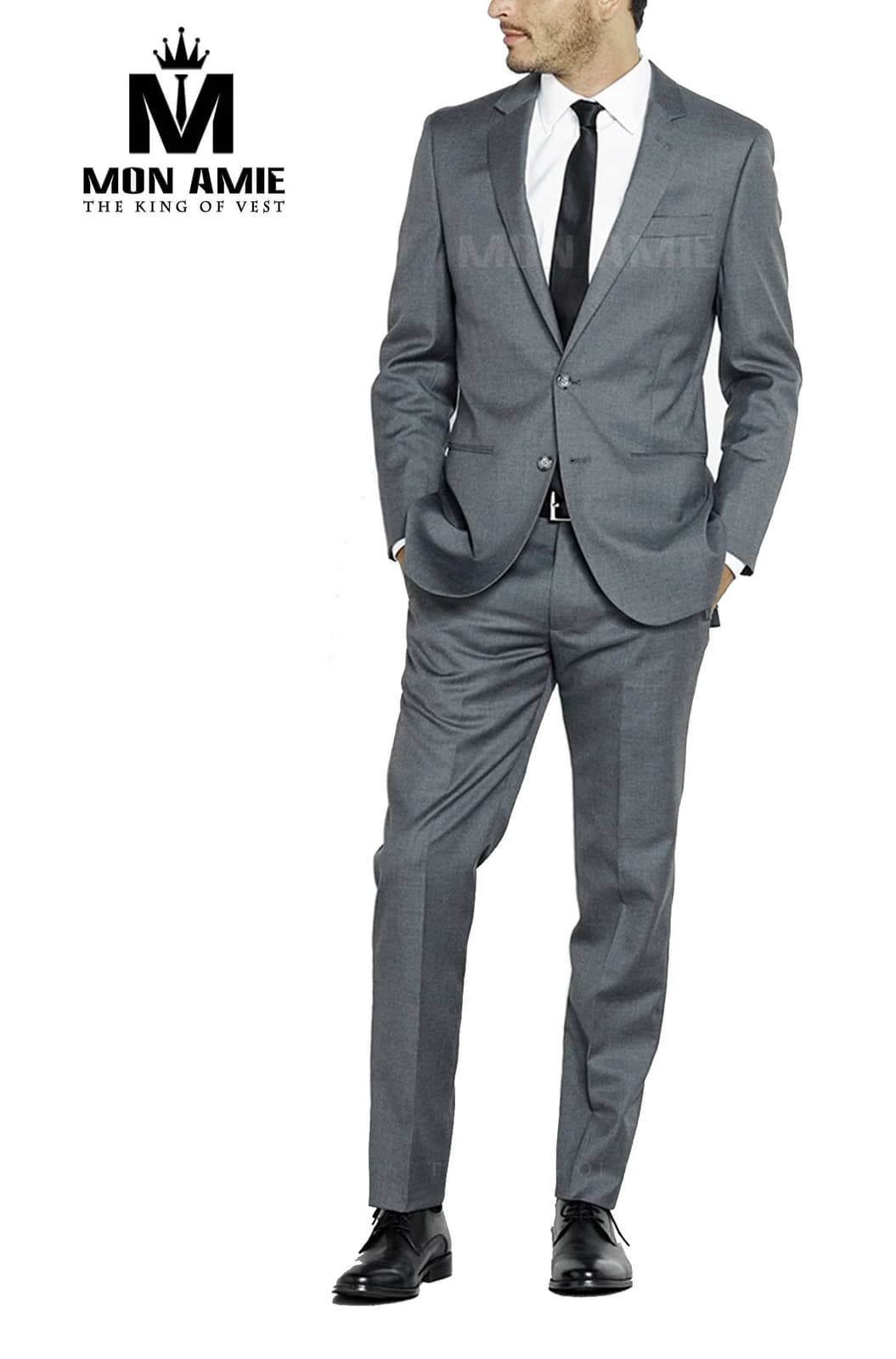 Suit Xám Chì Cổ Điển