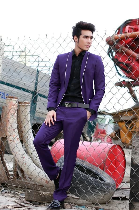 Vest Tím Violet Viền Trắng