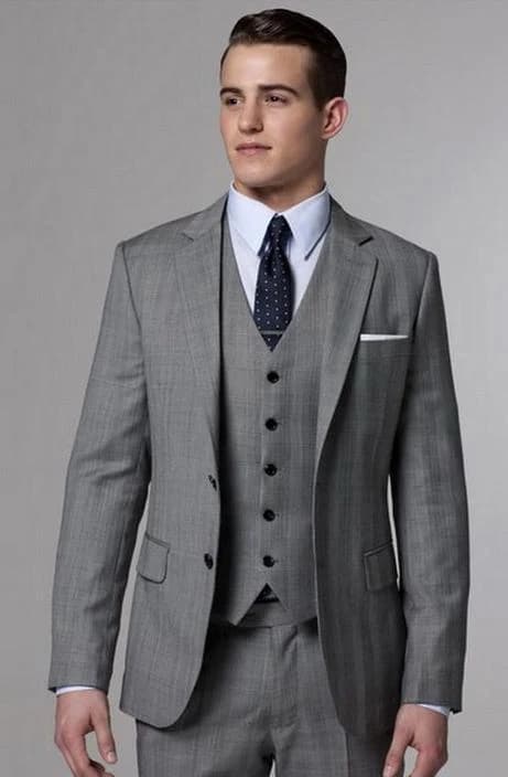 Vest Ba Mảnh Xám Ánh Bạc