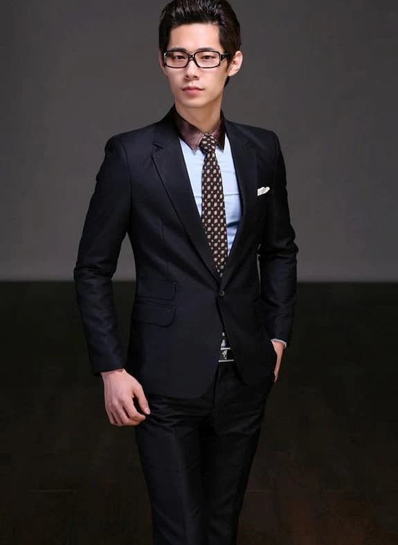 Vest Đen Cổ Điển Một Nút
