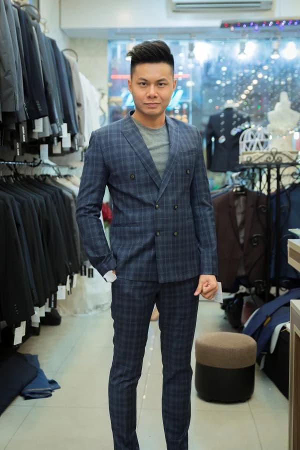 Vest Caro Navy Hai Hàng Nút