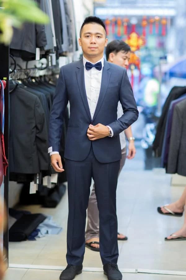 Vest Cưới Navy Nơ Bướm