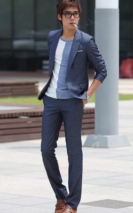 Vest Navy Vân Bụi Phố