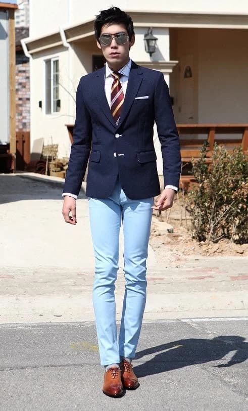 Blazer Navy Nút Bạc