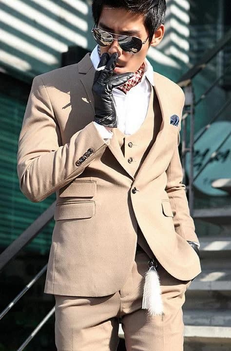 Vest Camel Ba Mảnh Quý Ông