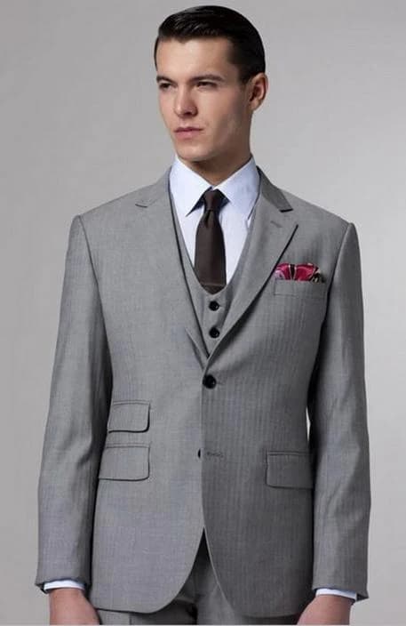 Vest Ba Mảnh Xám Sọc Mảnh