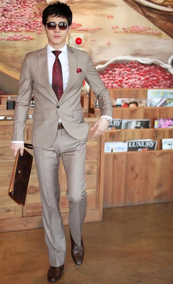 Bộ Suit Nâu Taupe Lịch Lãm