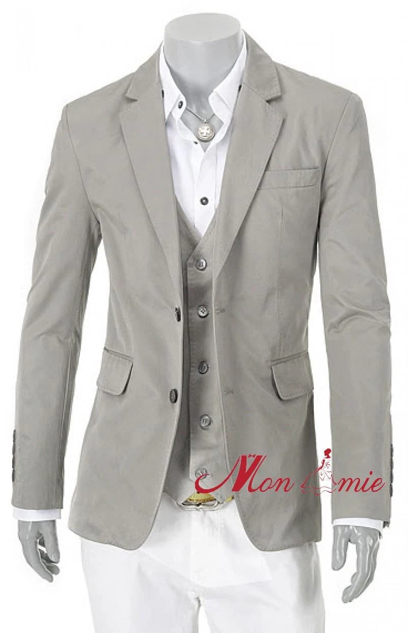 Blazer Xám Be Kèm Gilê