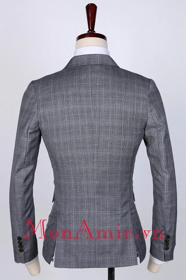 Vest Xám Kẻ Ô Quý Tộc