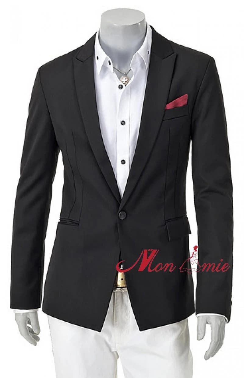 Blazer Đen Khăn Túi Burgundy