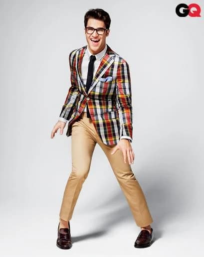 Blazer Caro Madras Rực Nắng