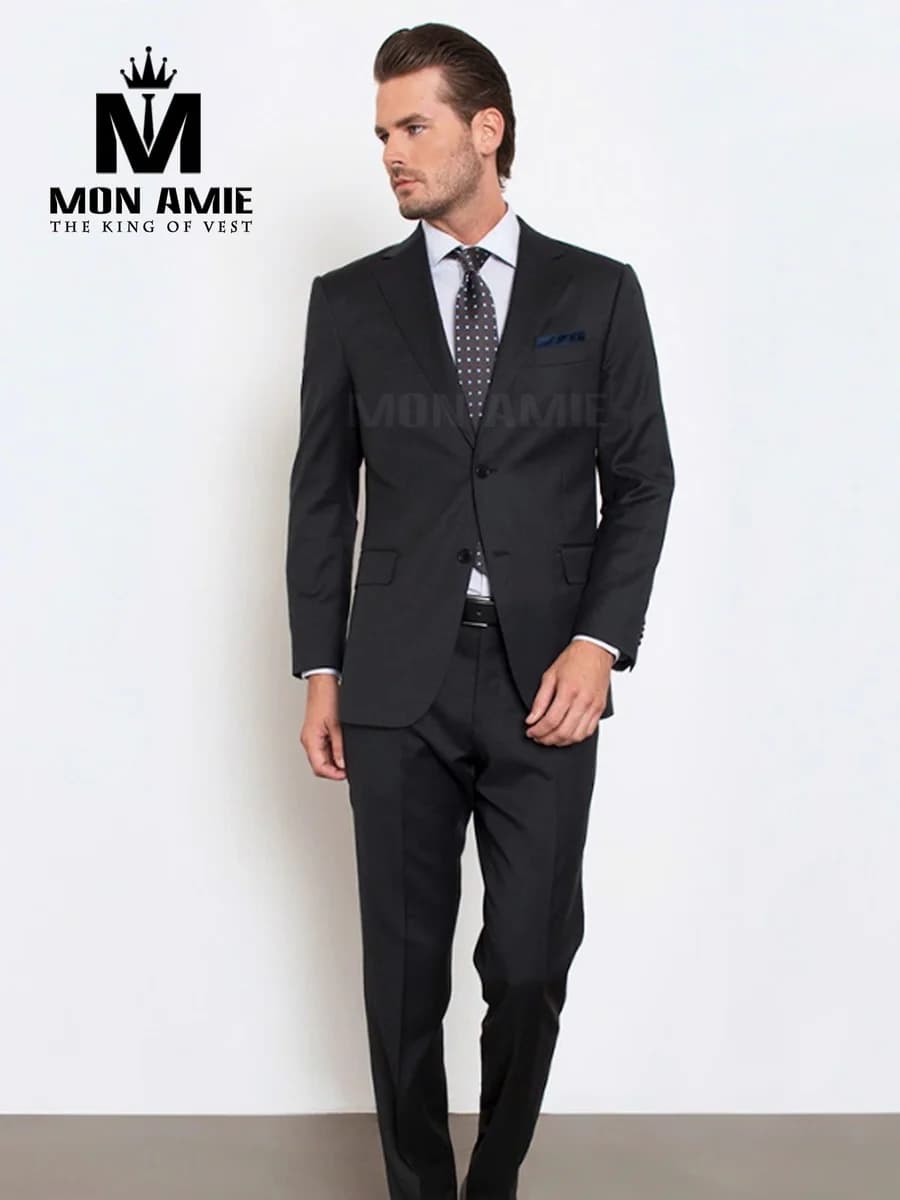 Suit Đen Than Ve K Cổ Điển