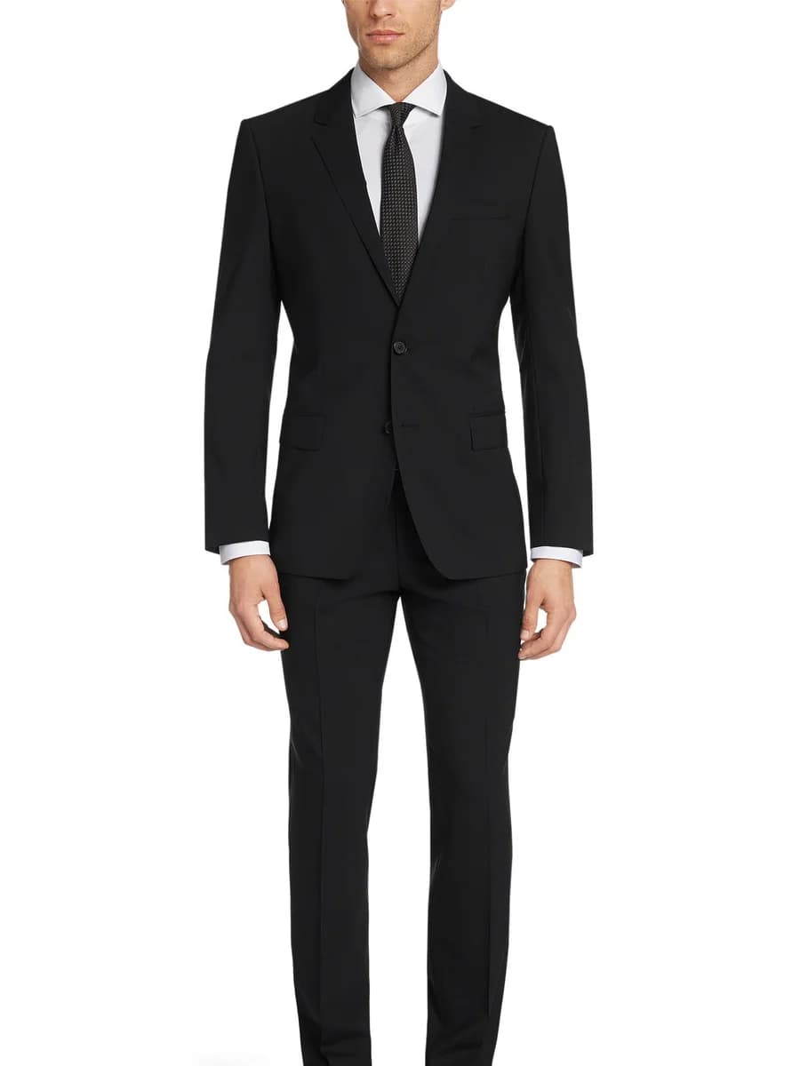 Suit Đen Trơn Hai Nút Cổ Điển