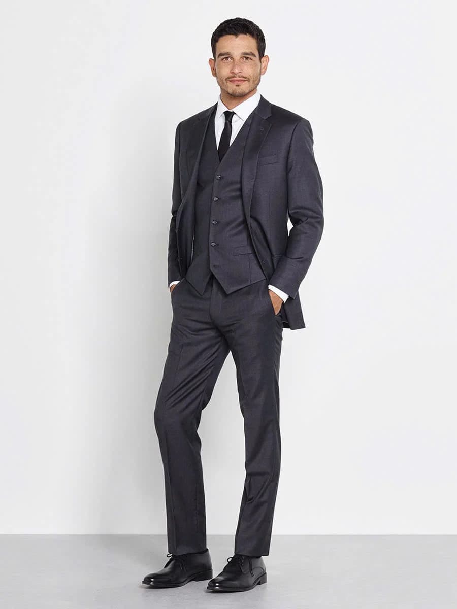 Suit Xám Than Ba Mảnh Gilê