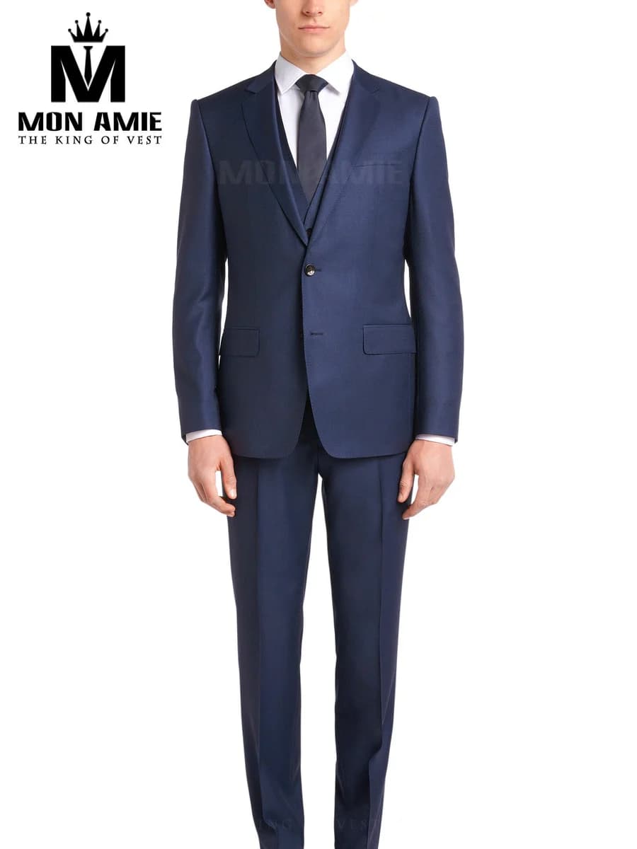 Suit Navy Ánh Xanh Ba Mảnh