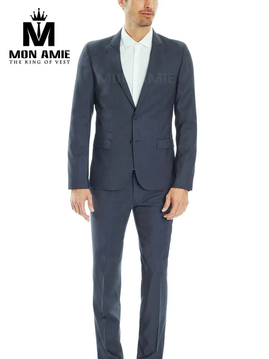 Suit Xám Khói Ánh Xanh