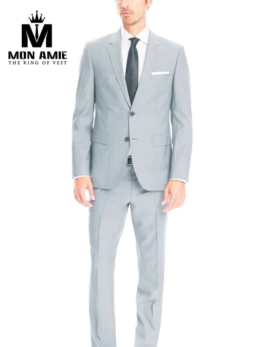 Suit Xám Bạc Phom Ôm