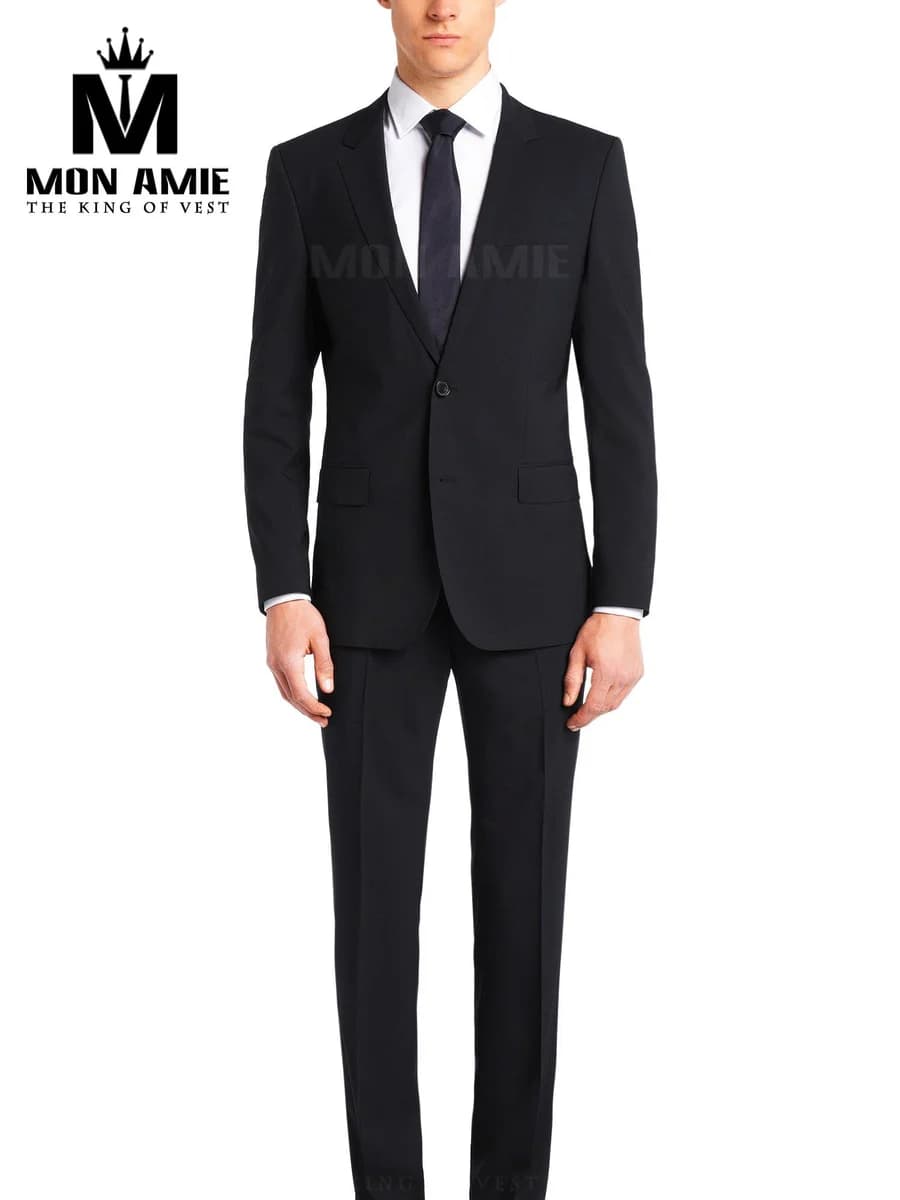 Suit Đen Tuyền Một Nút