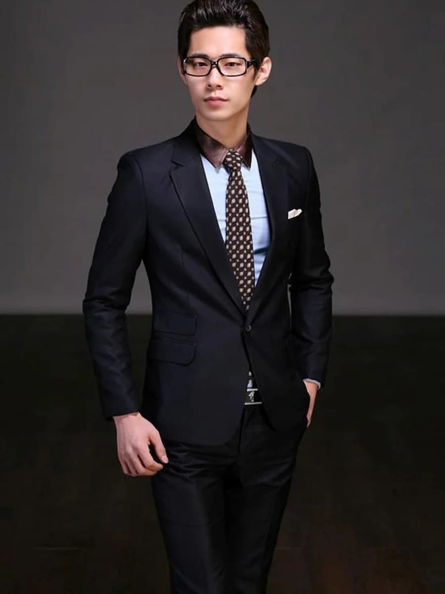 Vest Đen Cổ Điển Một Nút