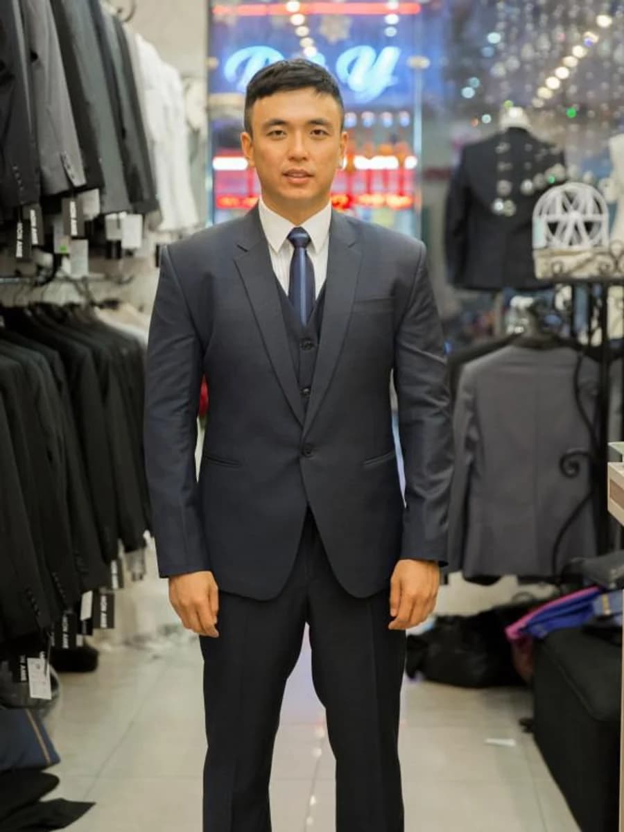 Vest Ba Mảnh Navy Thẫm