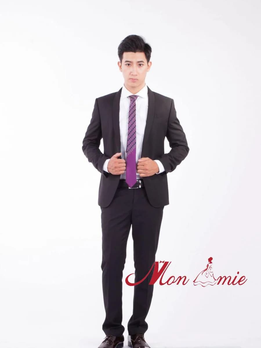 Vest Cưới Ve Khăn Tím Ngọc