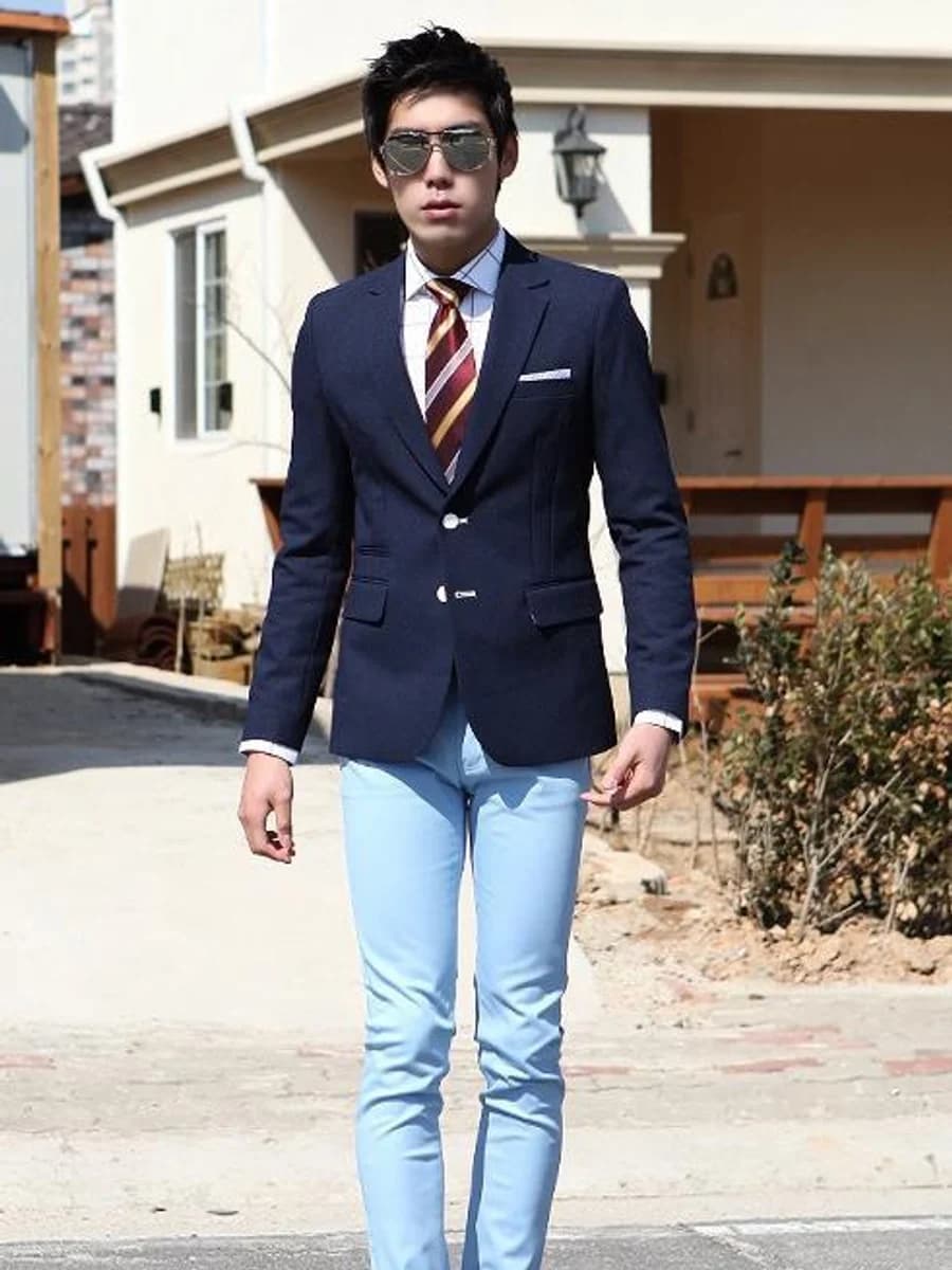 Blazer Navy Nút Bạc