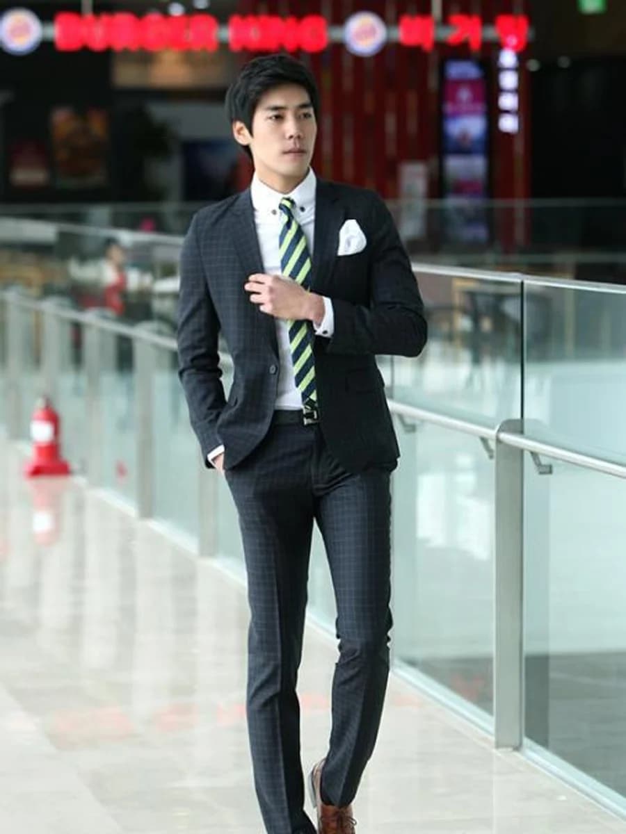 Vest Kẻ Ô Xanh Đen