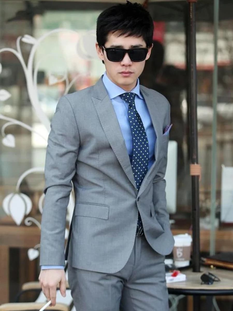 Vest Xám Khói Chấm Bi