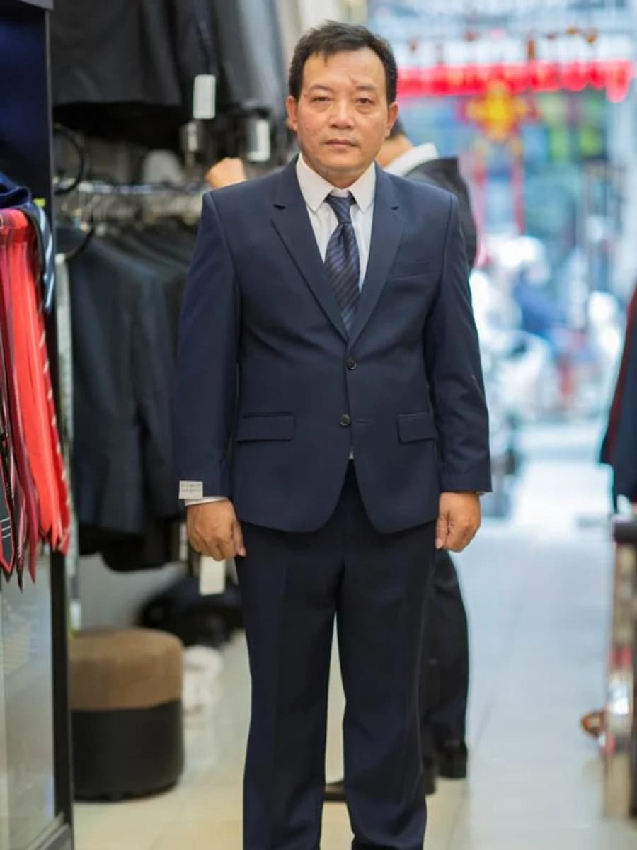 Vest Navy Chủ Hôn Cổ Điển