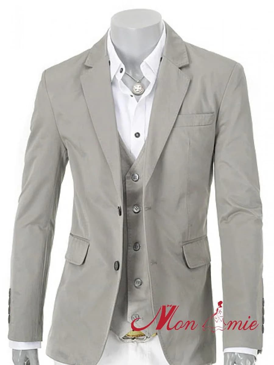 Blazer Xám Be Kèm Gilê