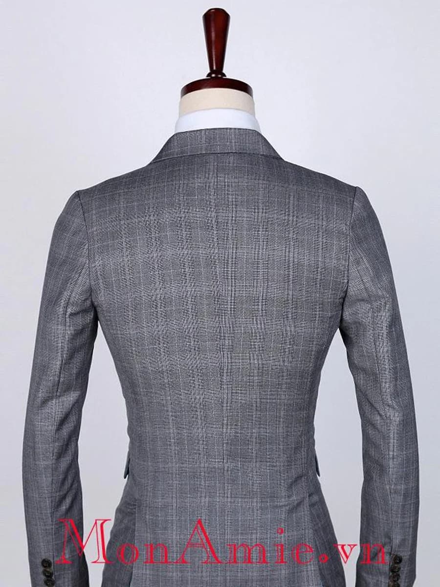 Vest Xám Kẻ Ô Quý Tộc