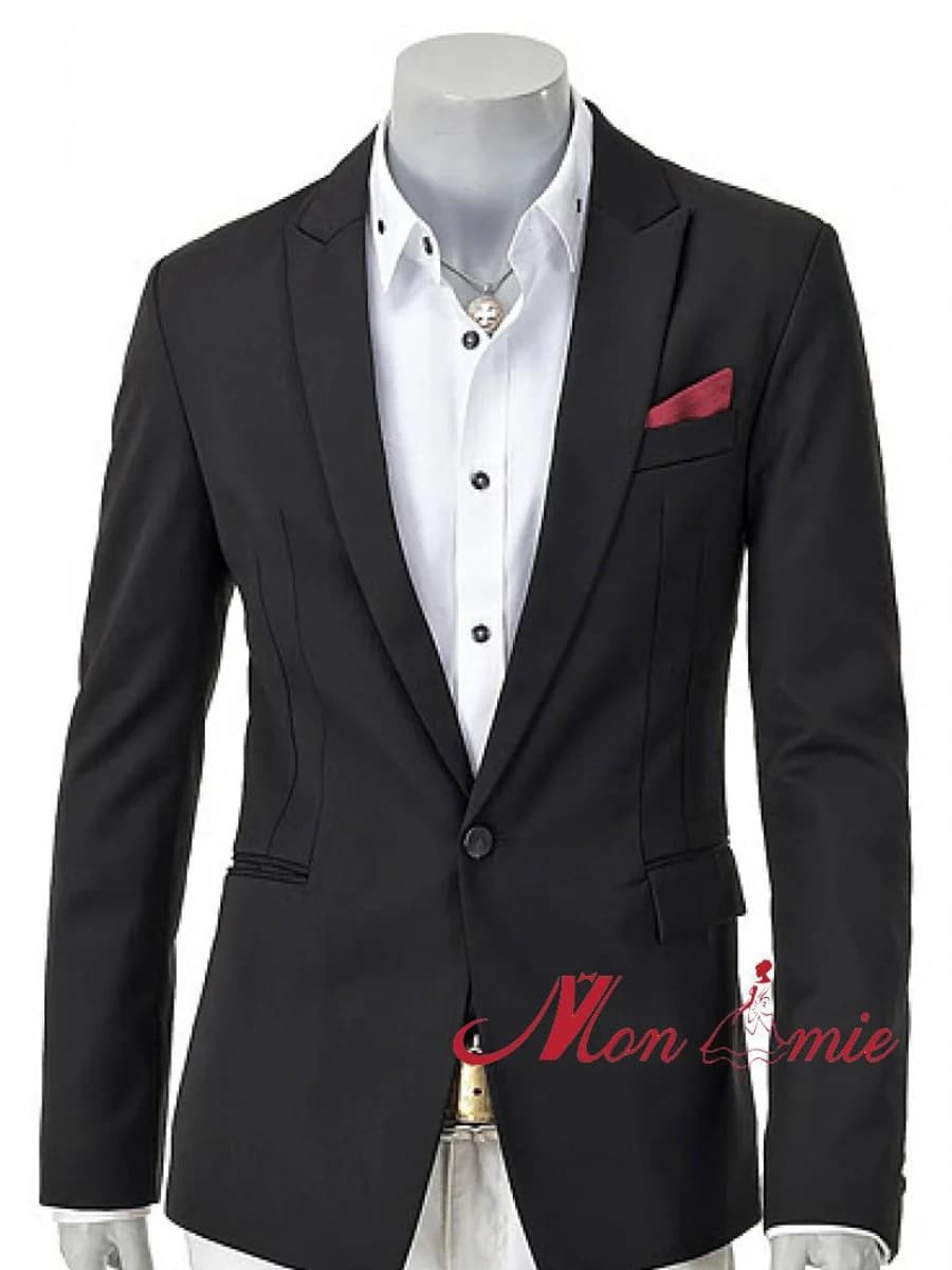 Blazer Đen Khăn Túi Burgundy
