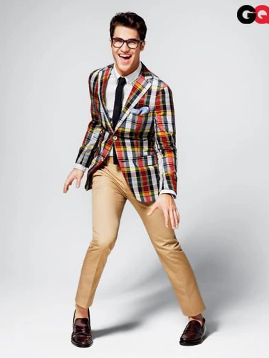 Blazer Caro Madras Rực Nắng