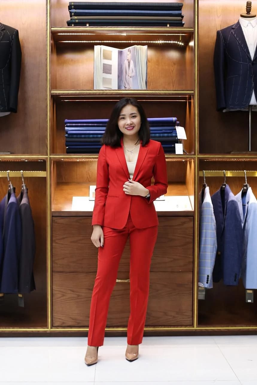 Bộ Vest Nữ Đỏ Vương Giả