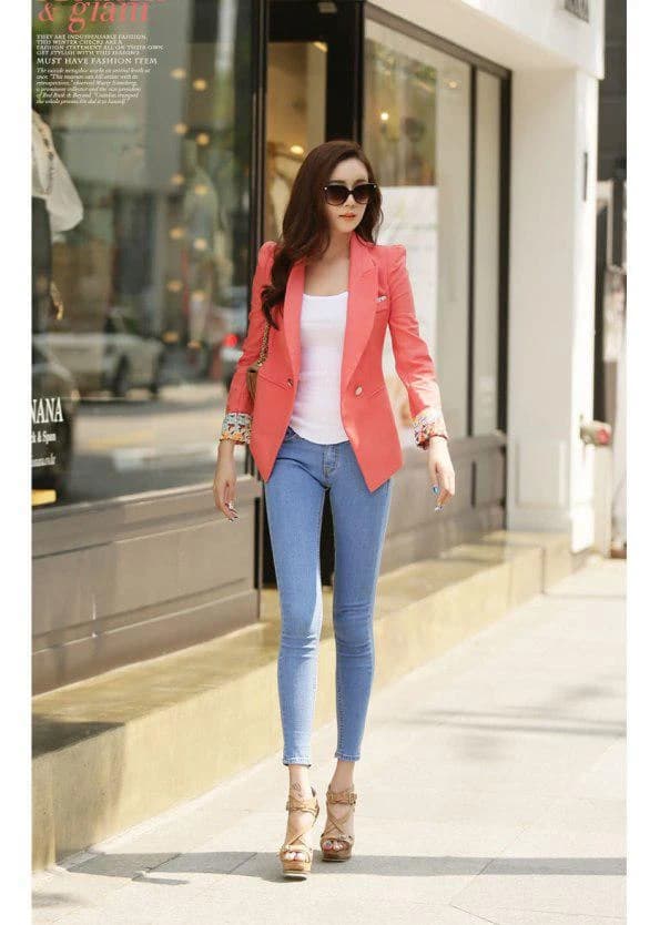Blazer Hồng Đào Năng Động