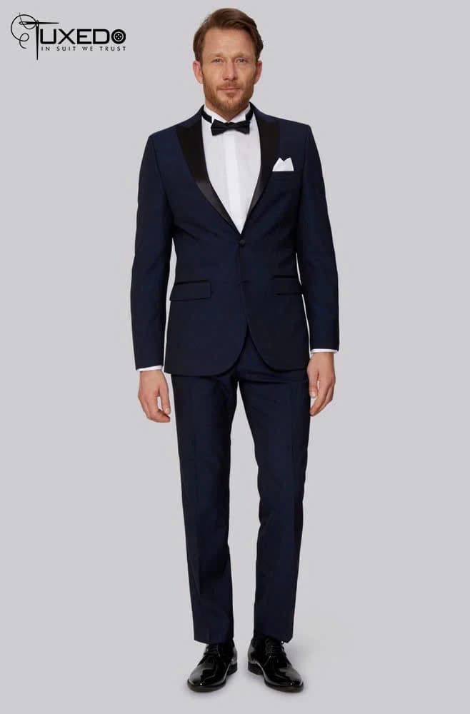 Tuxedo Navy Đêm Một Nút