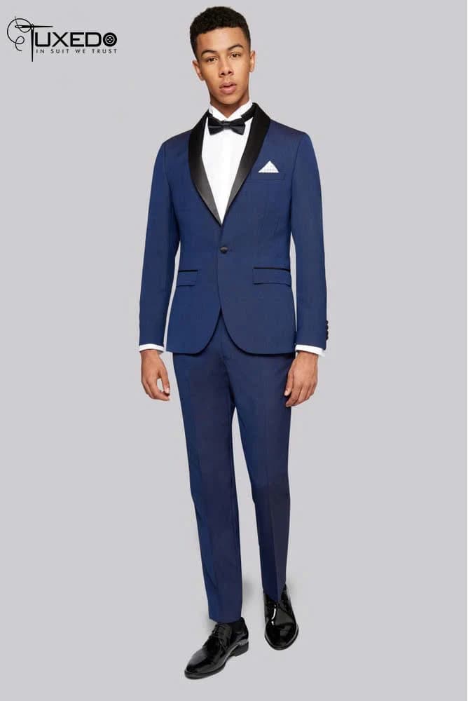 Tuxedo Xanh Coban Ve Khăn