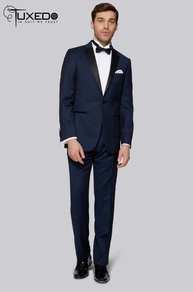 Tuxedo Navy Đậm Viền Satin