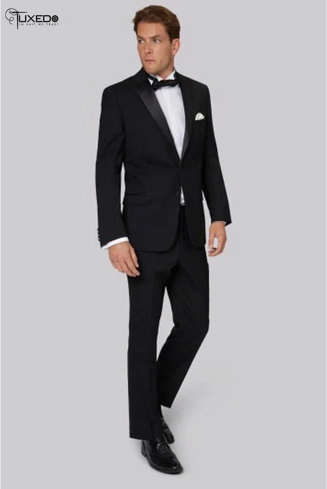 Tuxedo Đen Cổ Điển Ve Nhọn