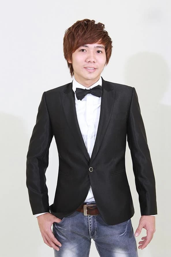 Blazer Đen Ánh Kim Nút Đồng