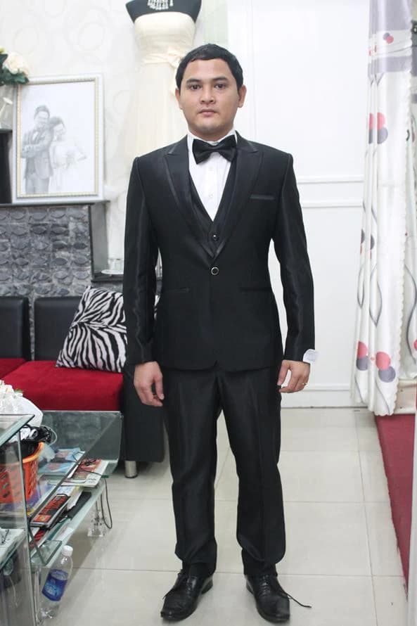 Tuxedo Ba Mảnh Cổ Điển Đen