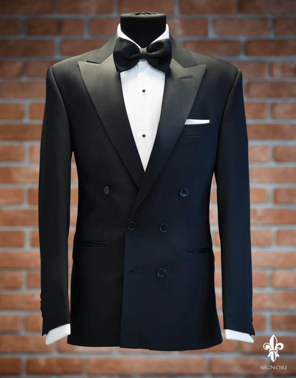 Tuxedo Đen Hai Hàng Khuy