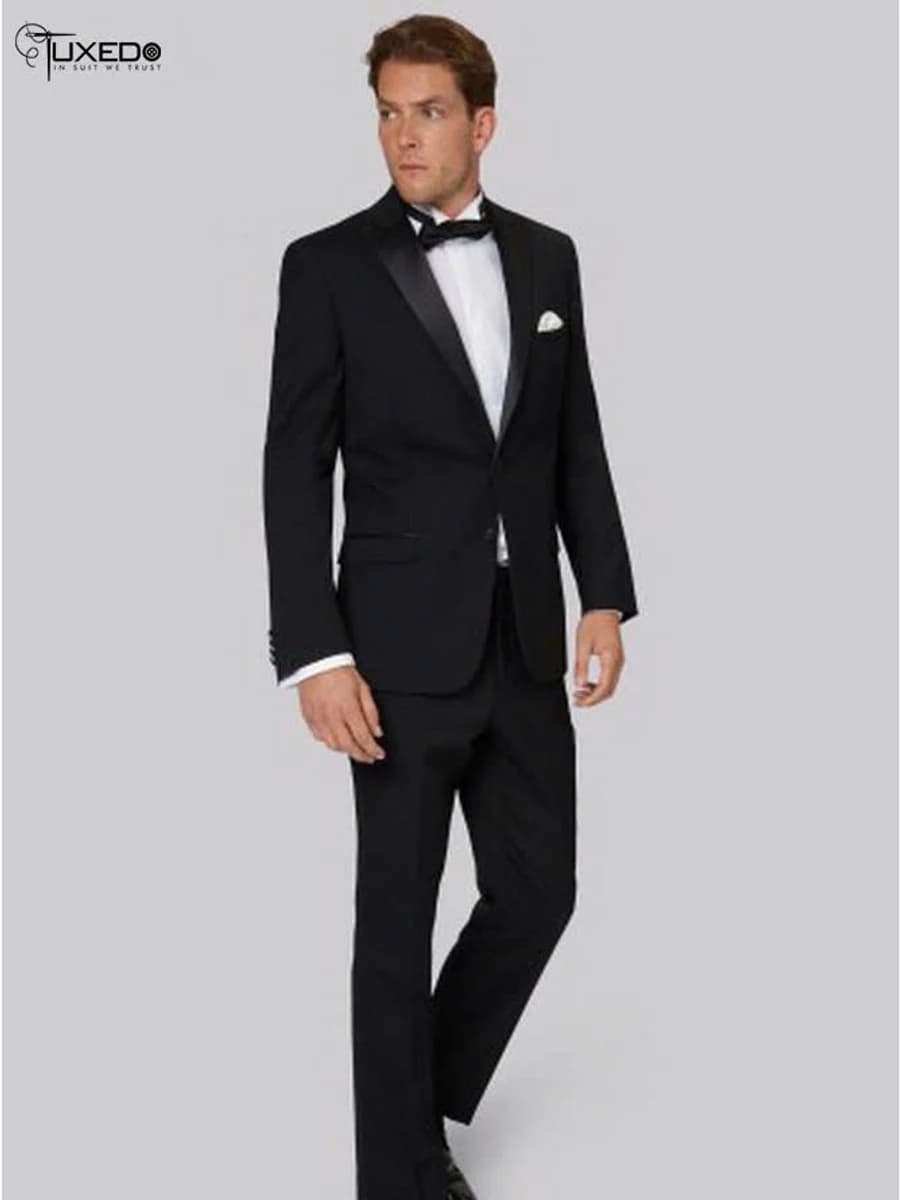 Tuxedo Đen Cổ Điển Ve Nhọn