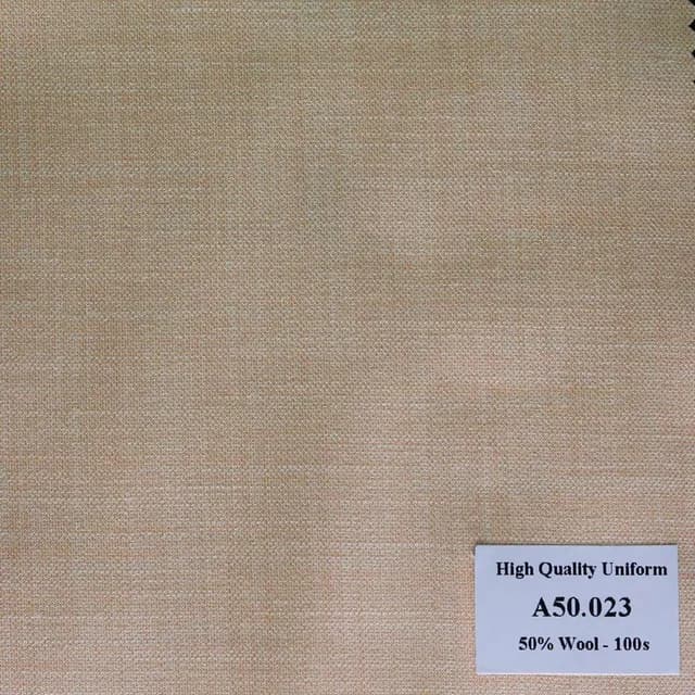 A50.023 Kevinlli V1 - Vải Suit 50% Wool - Nâu Trơn