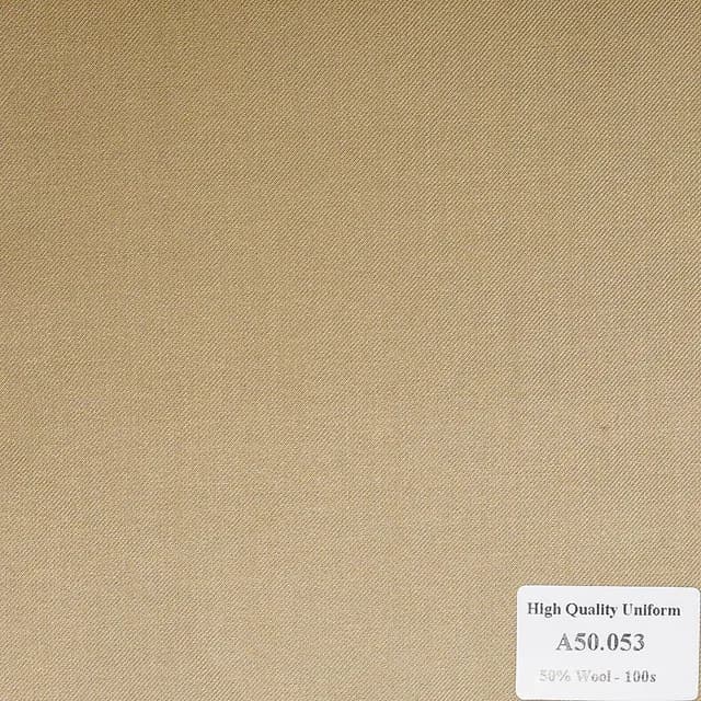 A50.053 Kevinlli V1 - Vải Suit 50% Wool - Nâu Kem Trơn