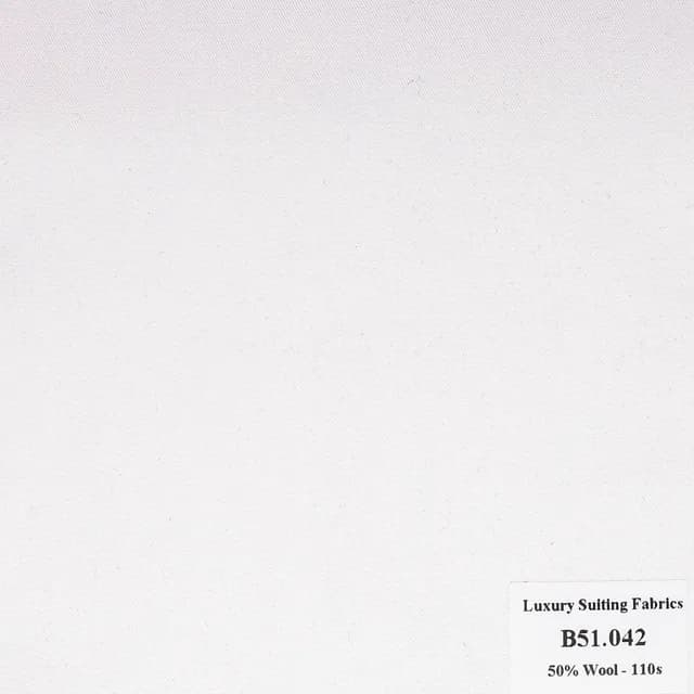 B51.042 Kaki Kevinlli - Vải Kaki - Trắng Trơn